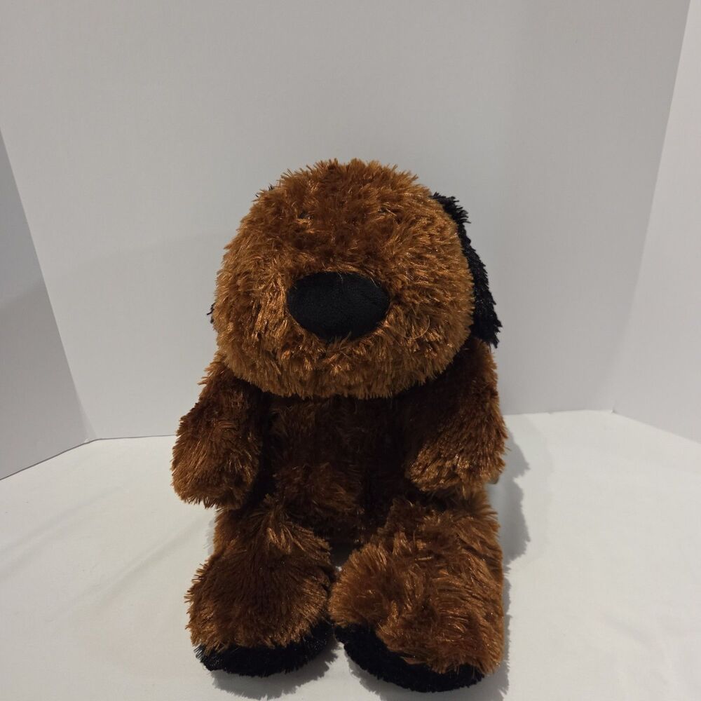Spark Create Imagine Walmart Brown Black Dog Plush Shaggy 18" Stuffed Animal